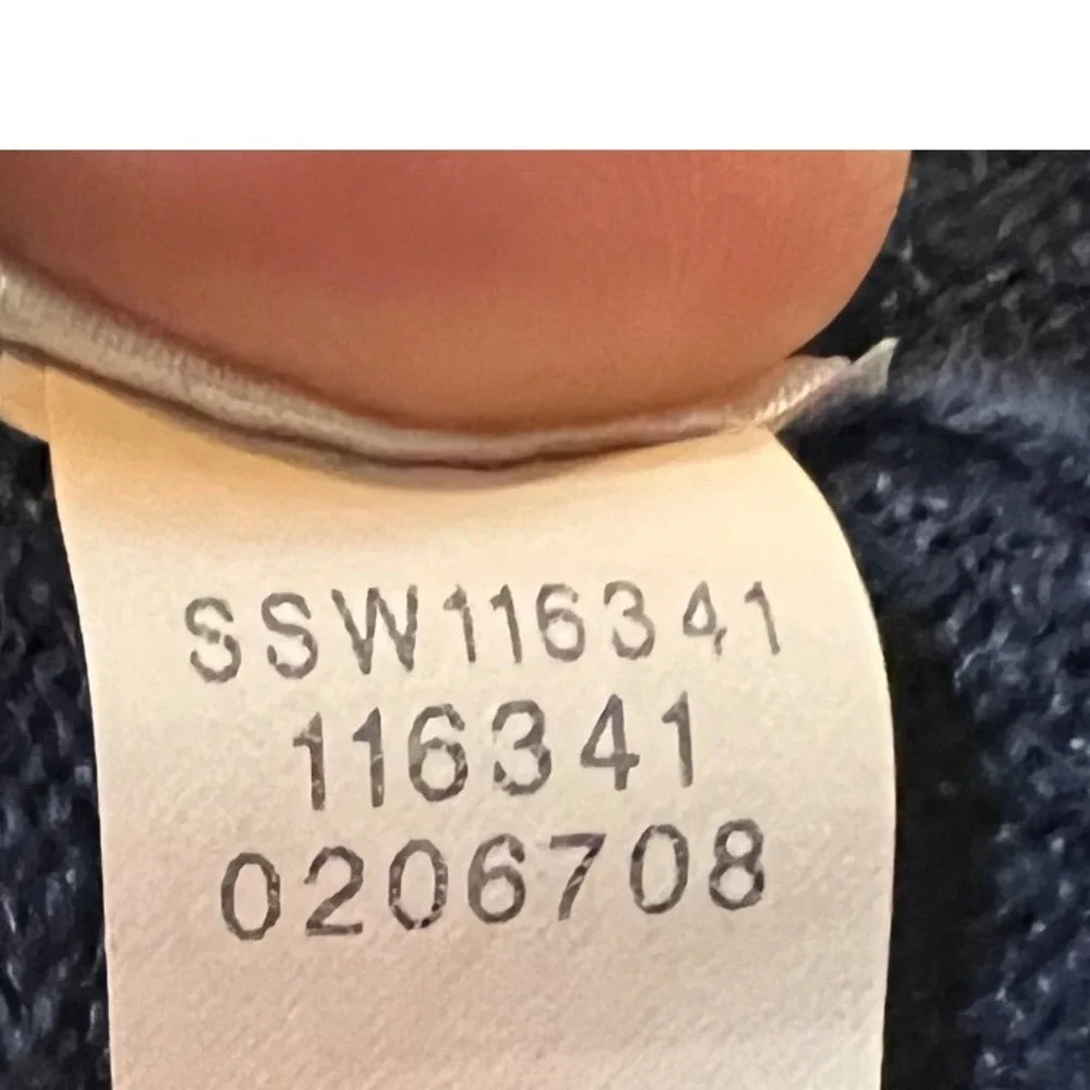 J Jill Pure Jill Women's Small Open Front Long Cardigan Duster Navy Linen Blend - Picture 7 of 9